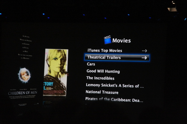 Steve hadn't finished going over Apple TV's trailers feature before someone berated him for buying 'National Treasure'. aar.jpg
