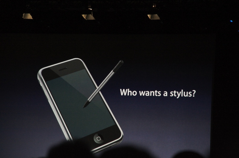 Steve: Who wants a stylus? Douchebags, that's who. aay.jpg