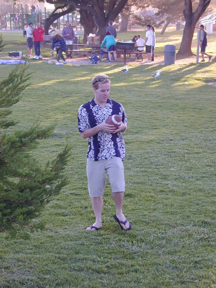Steve: I do what with this now? Hey look, it says Wilson on it. I had a pet volleyball named Wilson once. 64.jpg