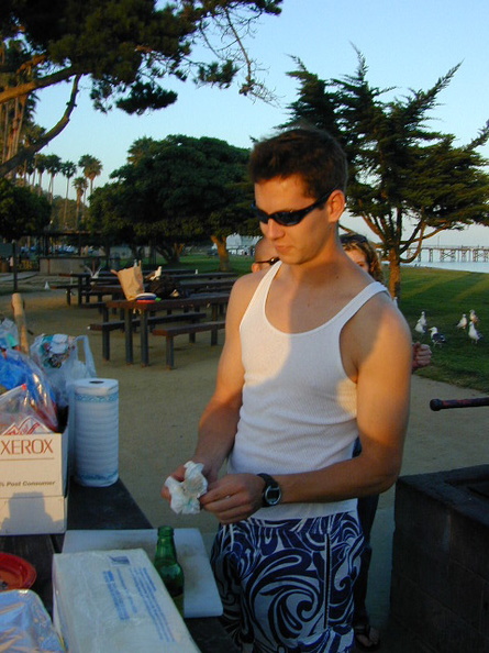 As the sun sets in the West, so does the inexplicable pattern on Wes' shorts. 72.jpg