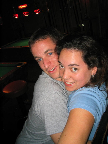 Jen was used to Alex's antics, but the full body checking he was administering to each bar patron may be taken the wrong way by some. aan.jpg
