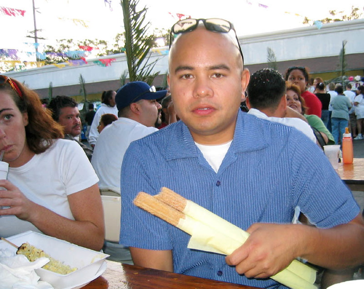 After promising Shasta he wouldn't eat anything sweet, Paka tried to play off the churros as salty tortilla sticks . aay.jpg